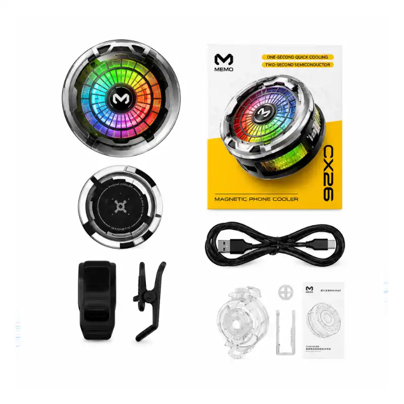 MEMO CX26 Magnetic Phone Cooler | مبرد مغناطيسي مع تبريد فوري و RGB - الصورة 5