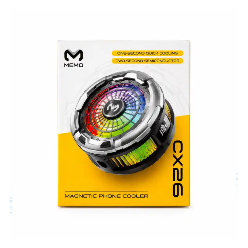 MEMO CX26 Magnetic Phone Cooler | مبرد مغناطيسي مع تبريد فوري و RGB - الصورة 2