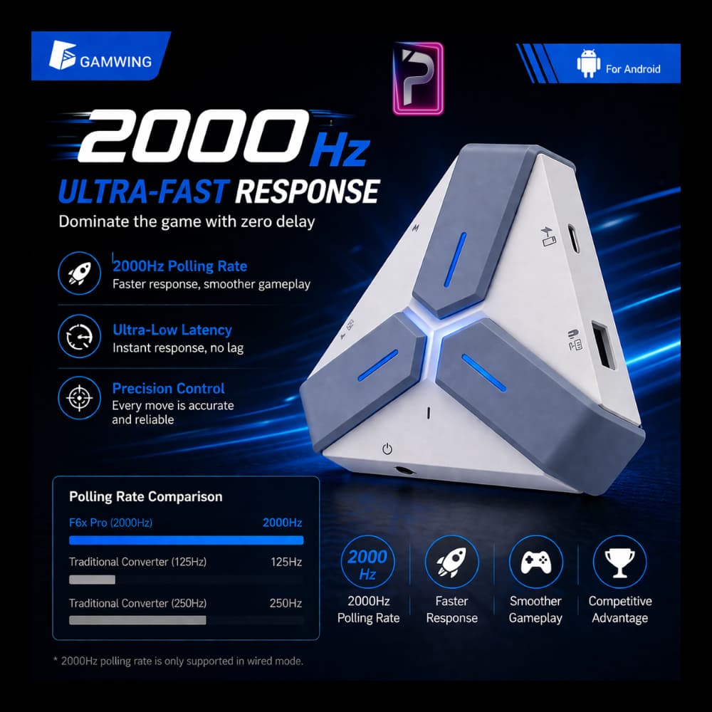 GAMWING F6x Pro - محول كيبورد وماوس احترافي لألعاب الموبايل (أندرويد) - الصورة 7