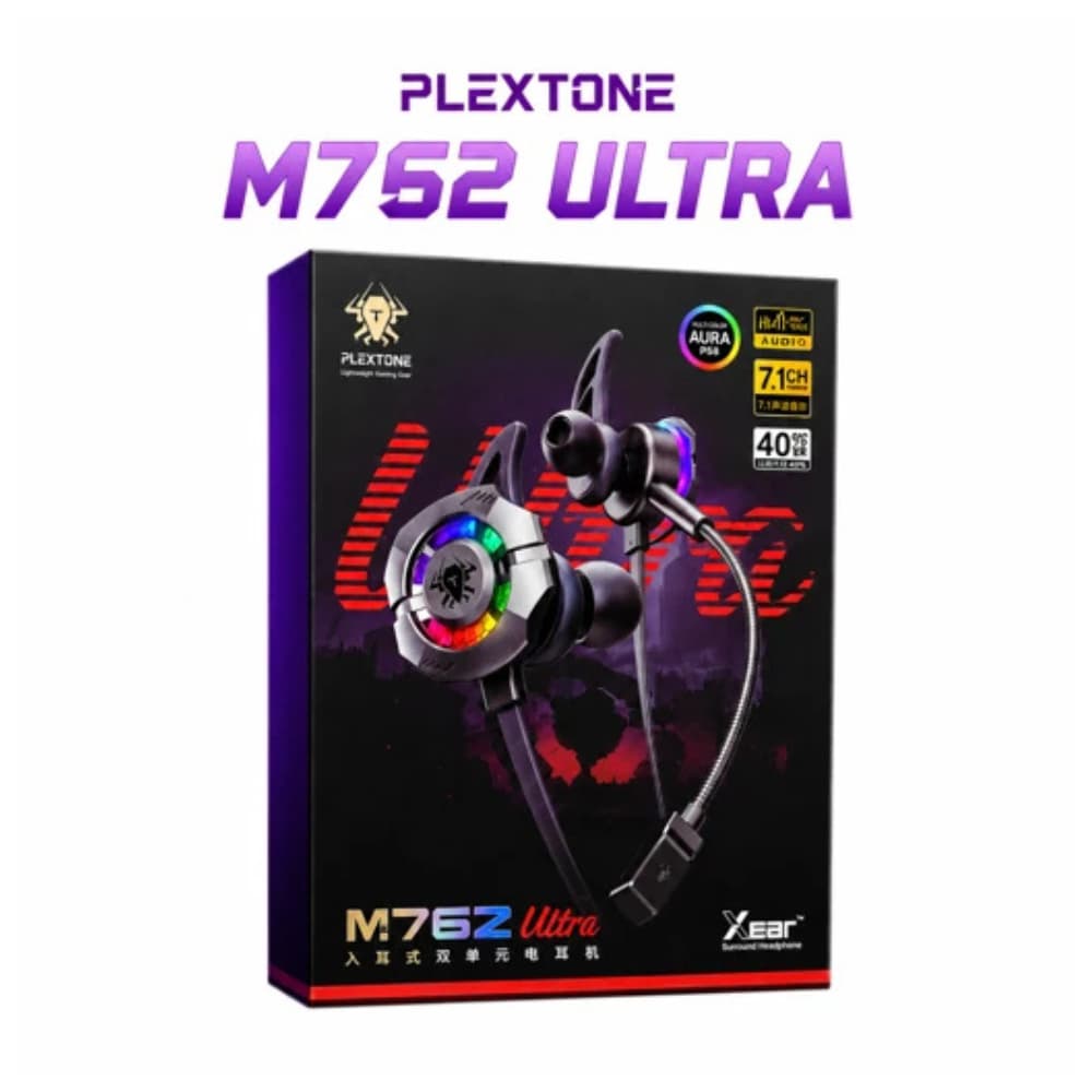 سماعات Plextone M762 Ultra جيمنج | صوت محيطي 7.1 كرت صوت مدمج